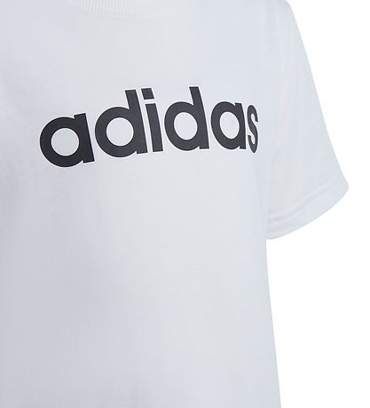 adidas Performance T-Shirt - LK Linen CO Tee - Weiß/Schwarz