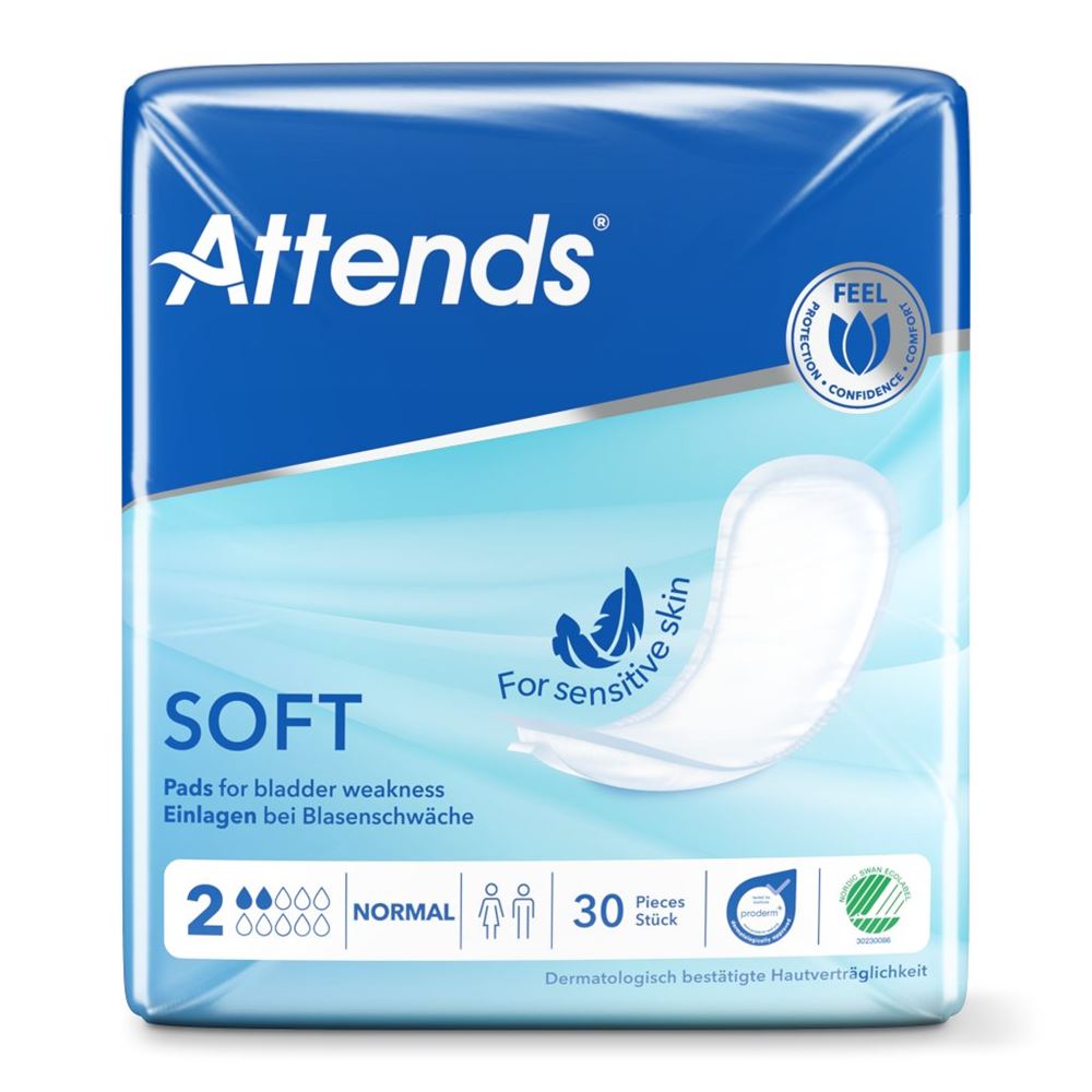 Attends Soft 2 Normal Einlagen<br>30 Stück, Beutel
