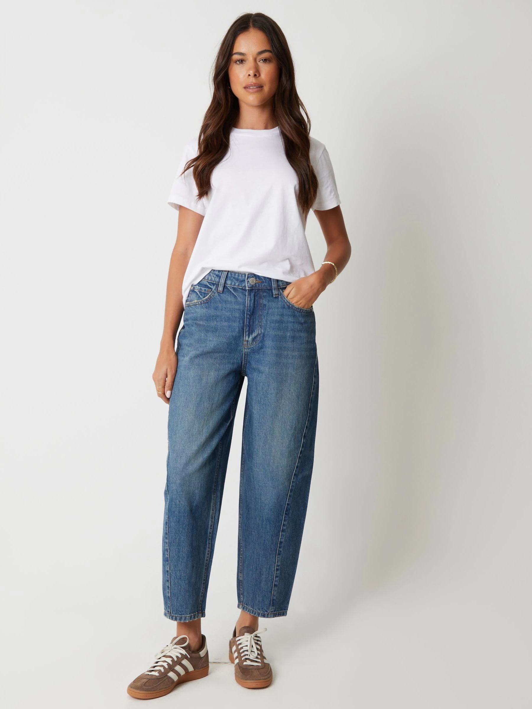 Blauw - Threadbare jeans met ruime rechte pijpen