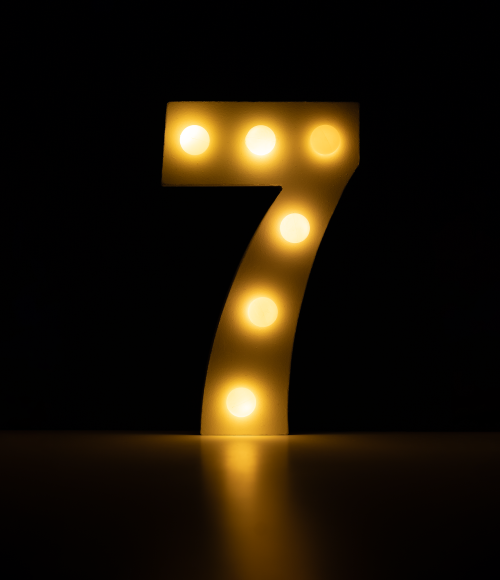 7 Licht Cijfer 16,5cm