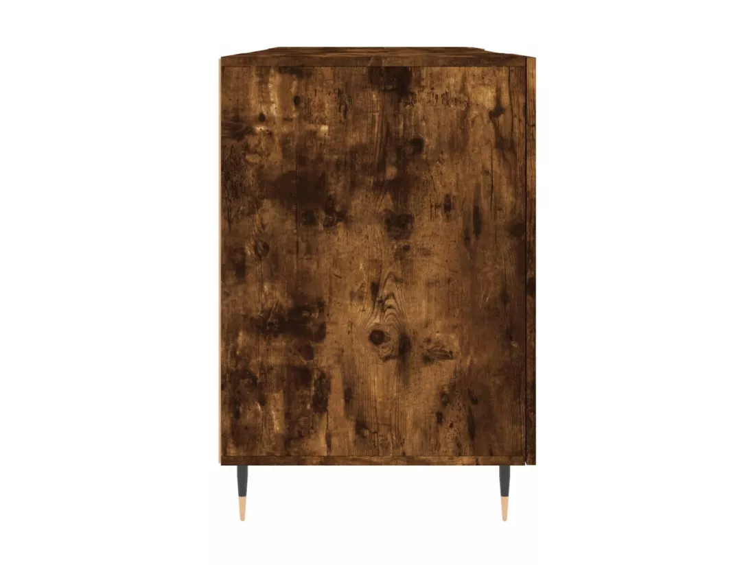 Bureau chêne fumé 140x50x75 cm bois d'ingénierie