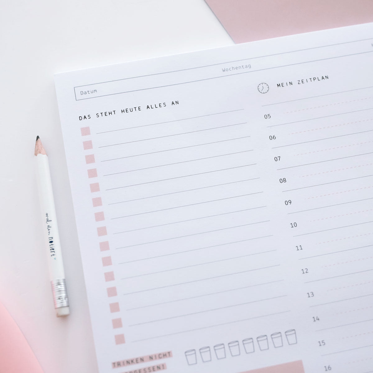 Notizblock A4 „Zeitplan