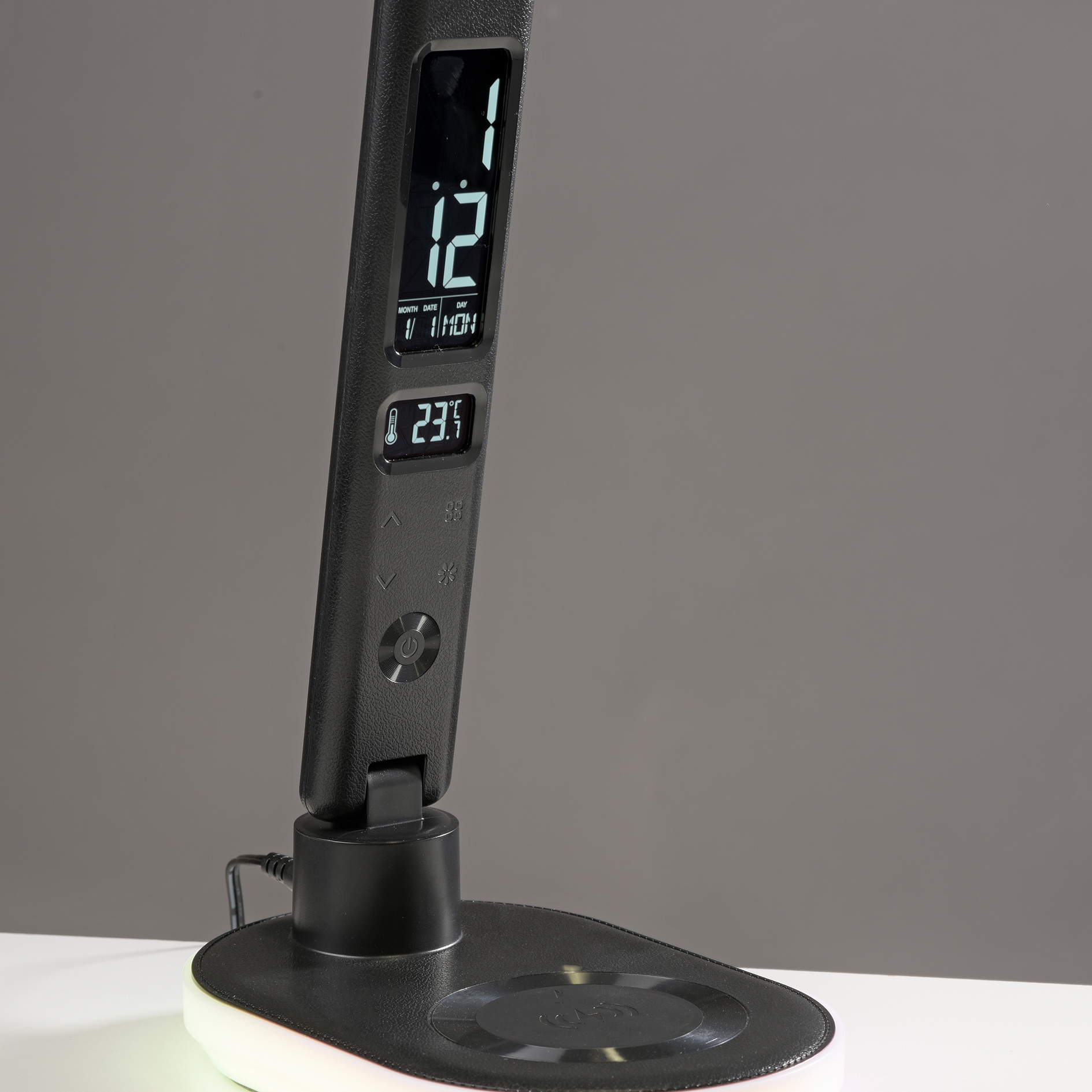 LED-Tischleuchte - schwarz - Touchdimmer - Wireless Ladefunktion