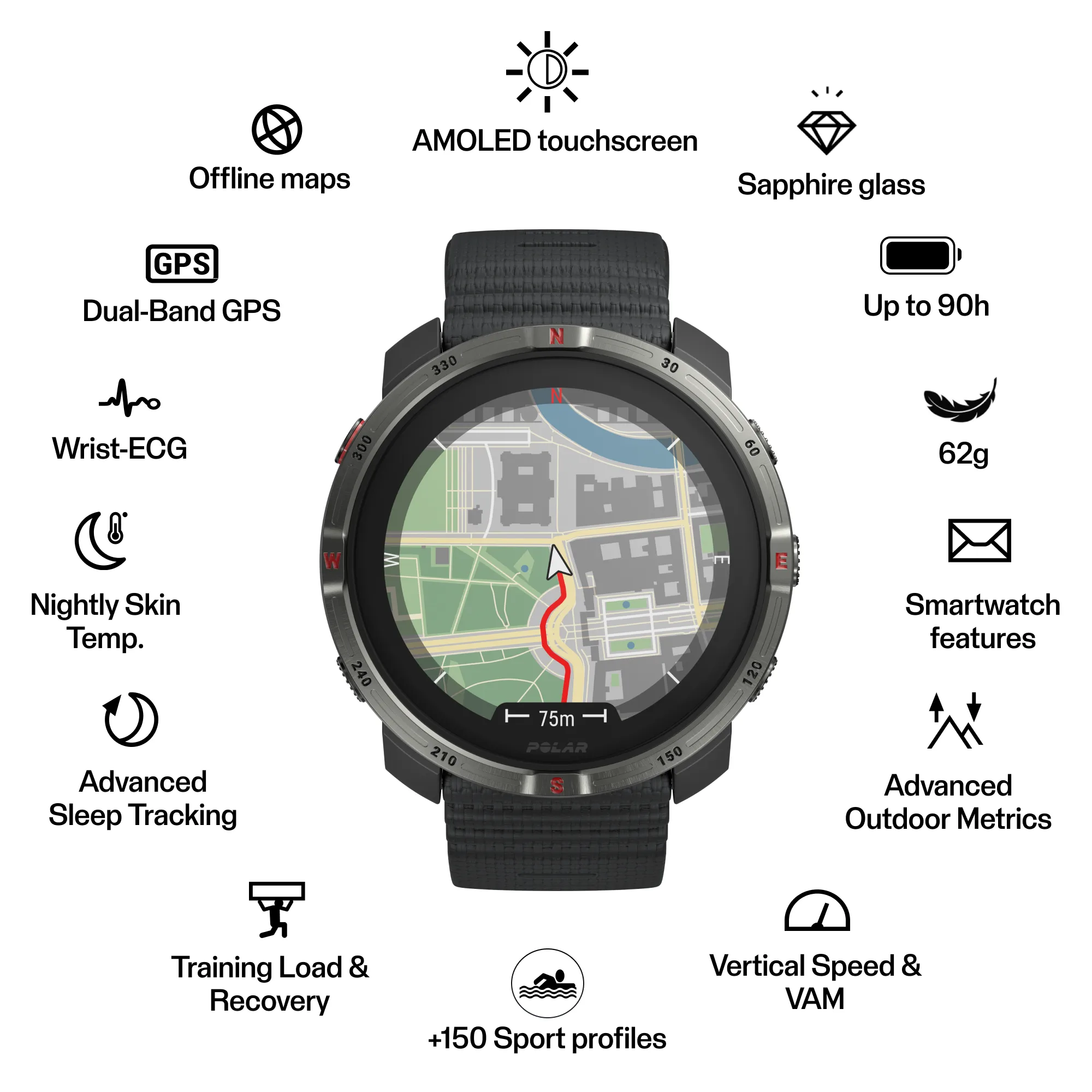 Polar Grit X2 Black
