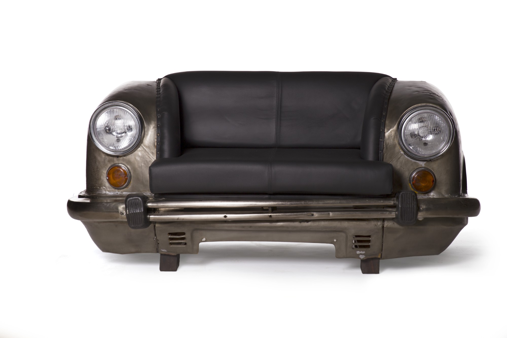 Sofa 'Ambassador Classic', Front, 2-Sitzer, silber, L 70 cm, B 158 cm, H 83 cm von fischer's lagerhaus