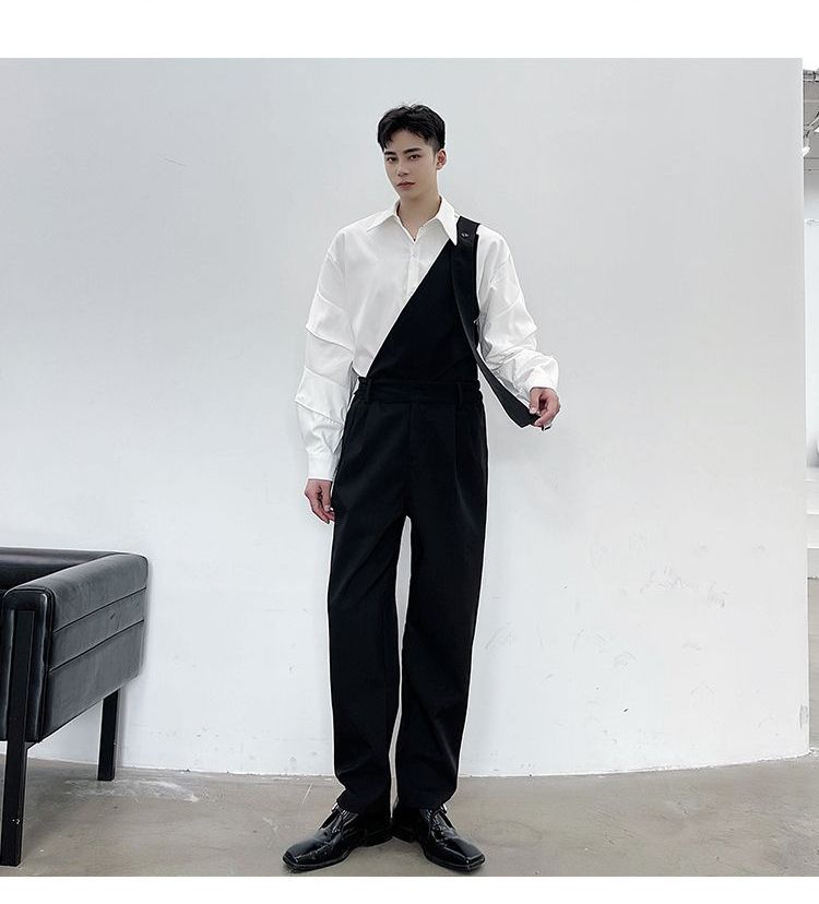 Bjorn - One-Shoulder Straight Leg Jumper Pants