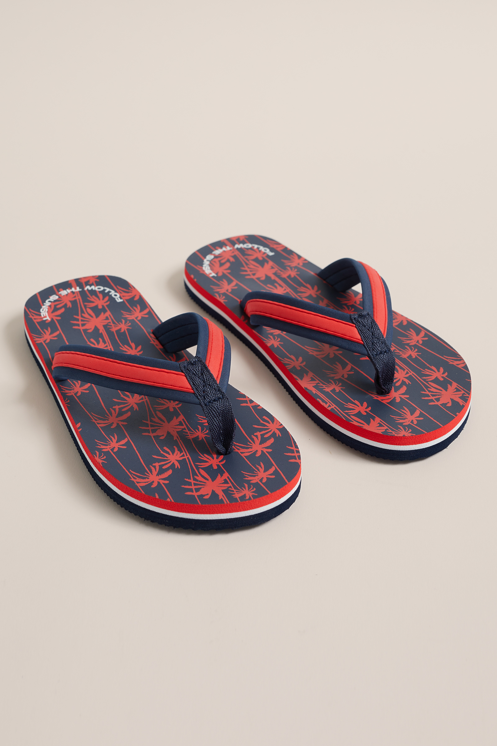 Jongens teenslippers met dessin WE Fashion Donkerblauw