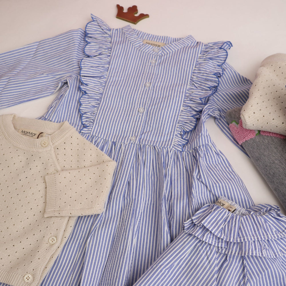 Køb MarMar Poplin Bolich Blue Strips Deidra LS Kjole