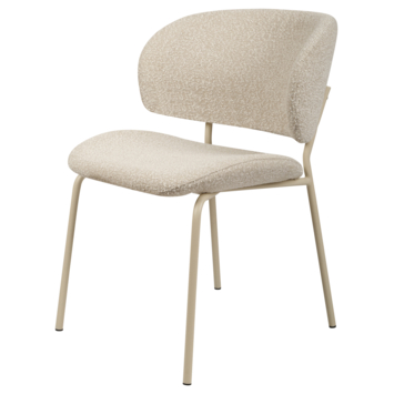 KARWEI eetkamerstoel Lola beige bouclé stof