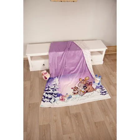 NICI Plüschdecke Cosy Winter GREEN, 140 x 175 cm