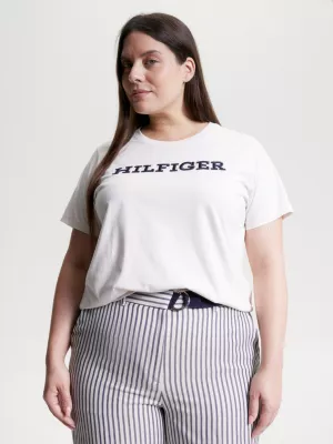 Camiseta com bordado do logotipo Curve