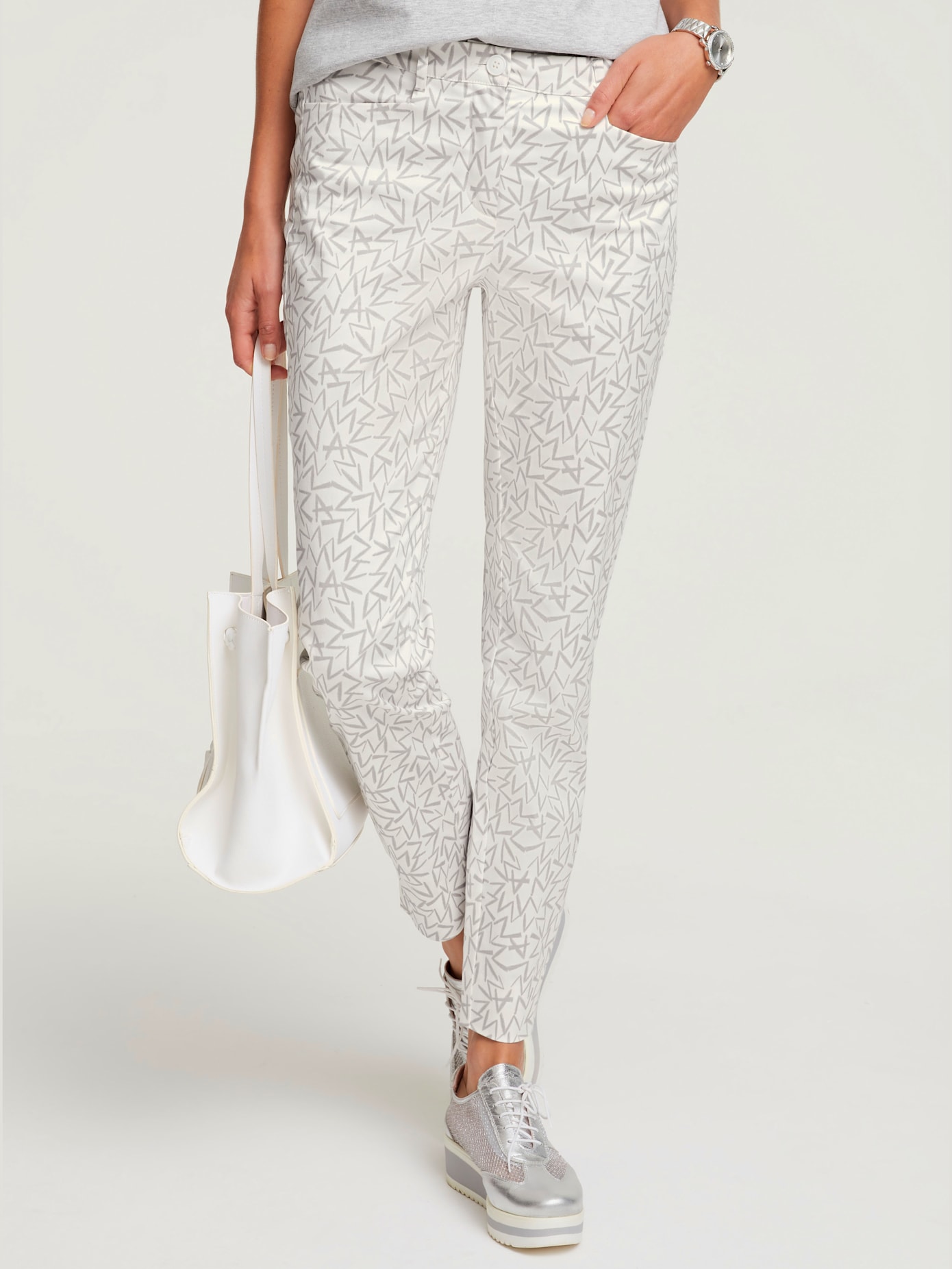 Pantalon imprimé coupe skinny