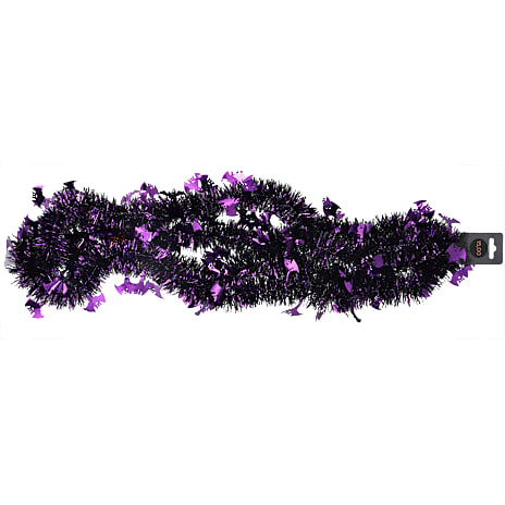 Halloween lametta guirlande 3 meter - flere varianter - assorteret