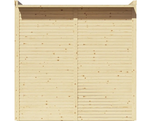 Bertilo Cubico 2 Fineline Rhombus profiel tuinhuis, 207 x 170 cm, naturel