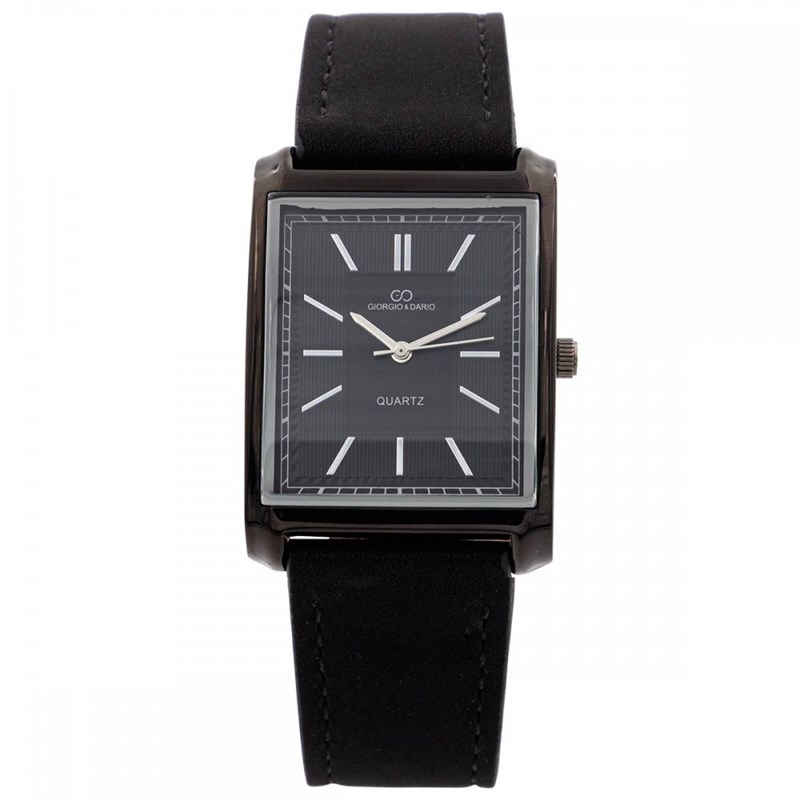 Coffret montre Homme GIORGIO bracelet Cuir Noir