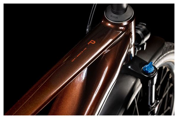 VTC Électrique Cube Touring Hybrid Pro 625 Shimano Cues 11V 625 Wh 700 mm Marron Orange Cinnamon 2025