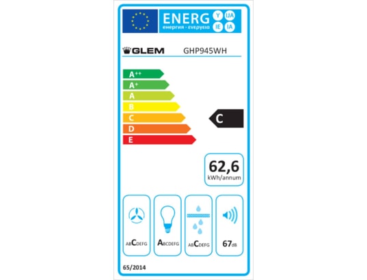 GLEM - Hotte decorative murale GHP945WH