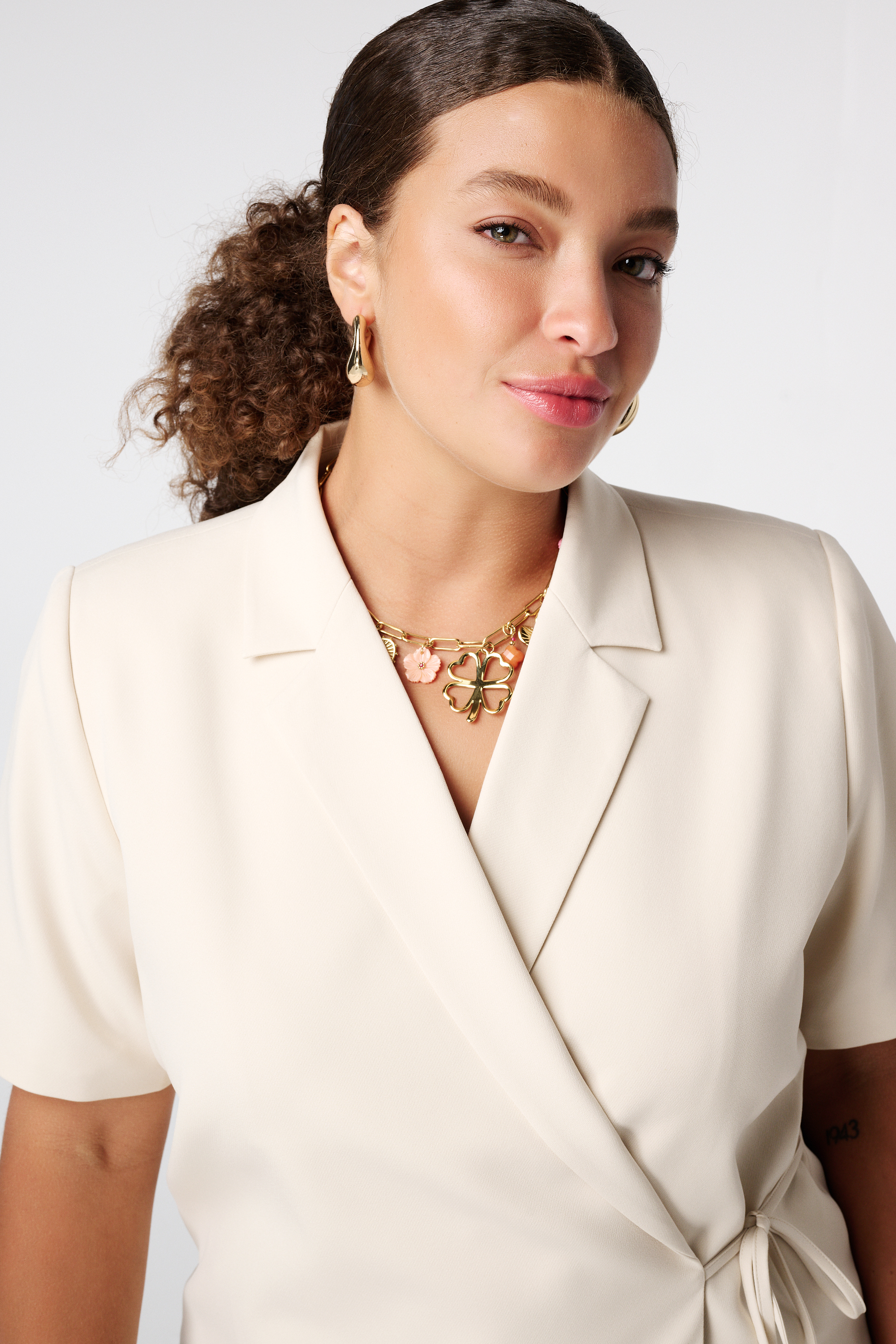 Overslag blazer korte mouwen Kit