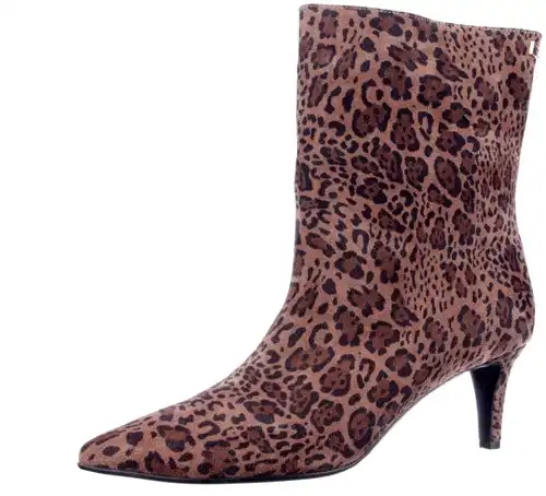 Babouche bruin luipaard Alison-2 - maat 43 enkellaars bruin luipaard - maat 43 Calandschoen