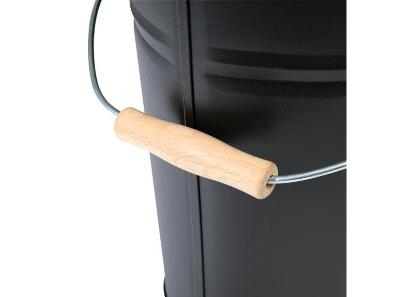 Kamino Ascheeimer mit Deckel, 15 l, Schwarz Ascheeimer