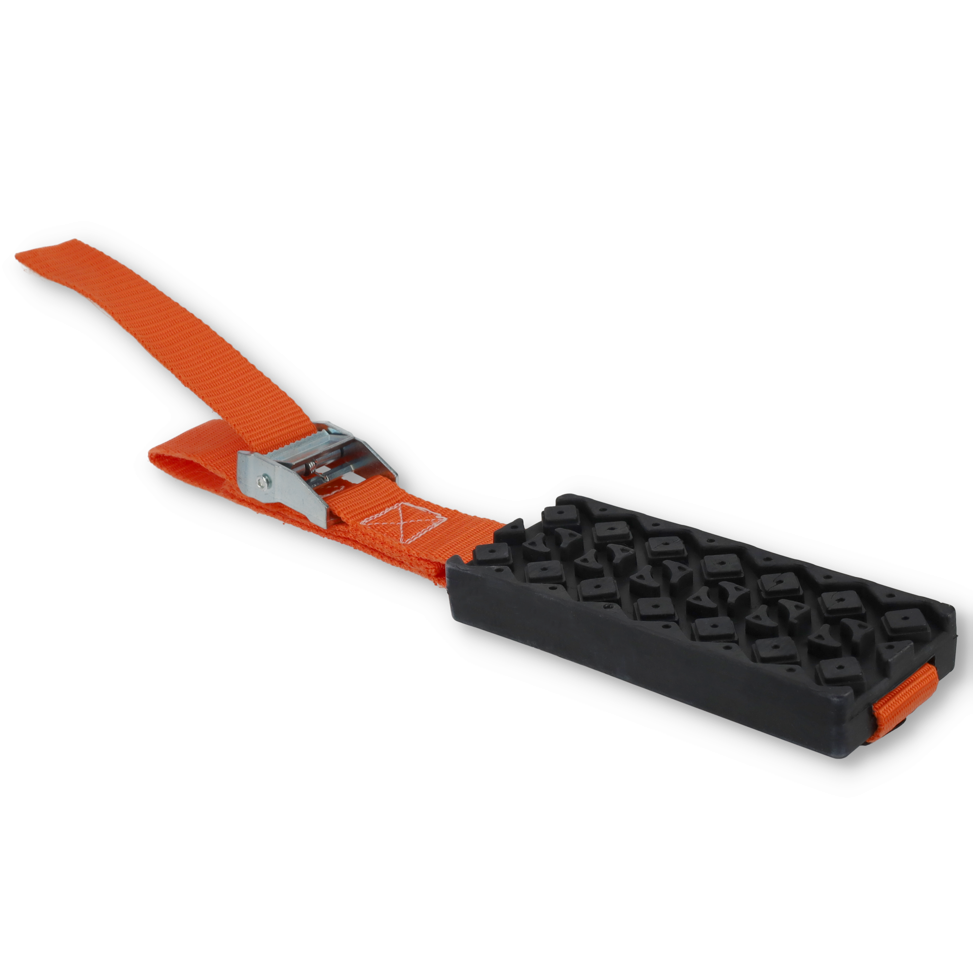 Anti-Rutsch Auto Anfahrhilfe Notfall Schneekette Traktionsband Autoreifen Zugkette (Schnee / Eis / Schlamm) - Schwarz / Orange