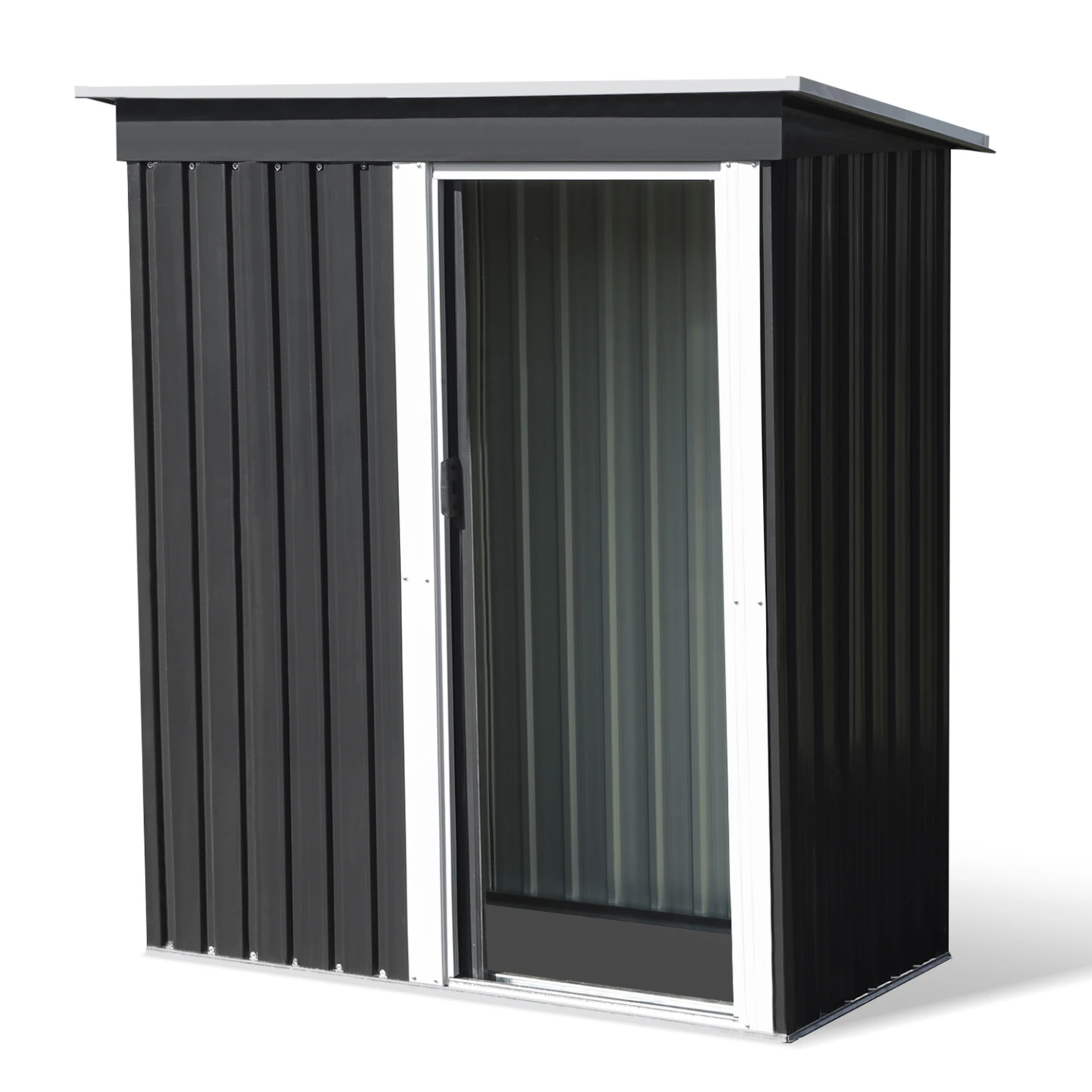 Abri de jardin 1,3 m² gris en acier galvanisé