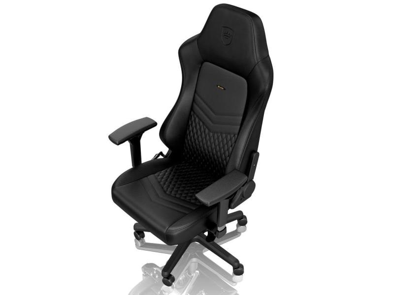 noblechairs Gaming-Stuhl HERO Echtleder Schwarz Ergonomischer Gaming-Stuhl