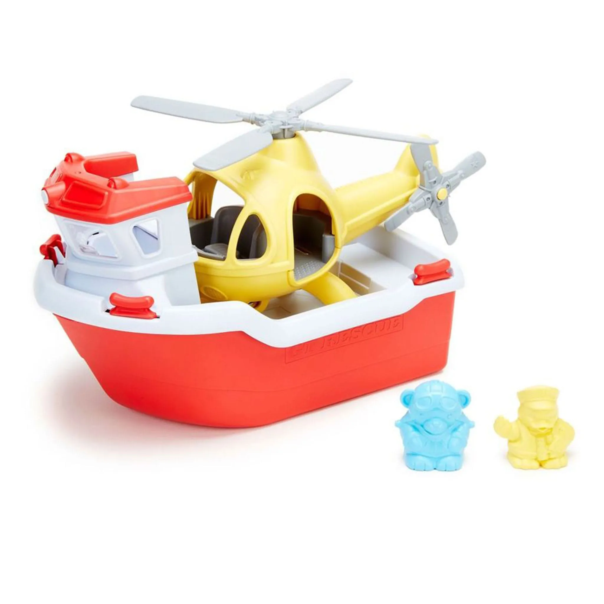 Green Toys Bateau et Hélicoptère