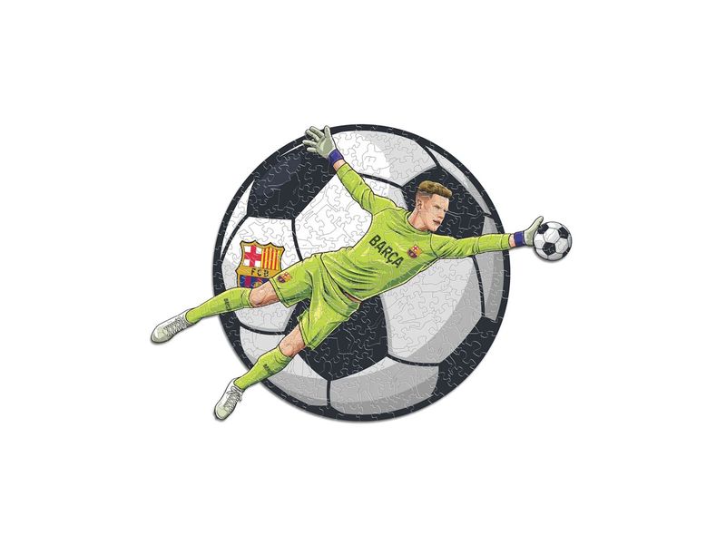 Iconic Puzzle FC Barcelona – Ter Stegen Offizielles Holzpuzzle, Grösse M