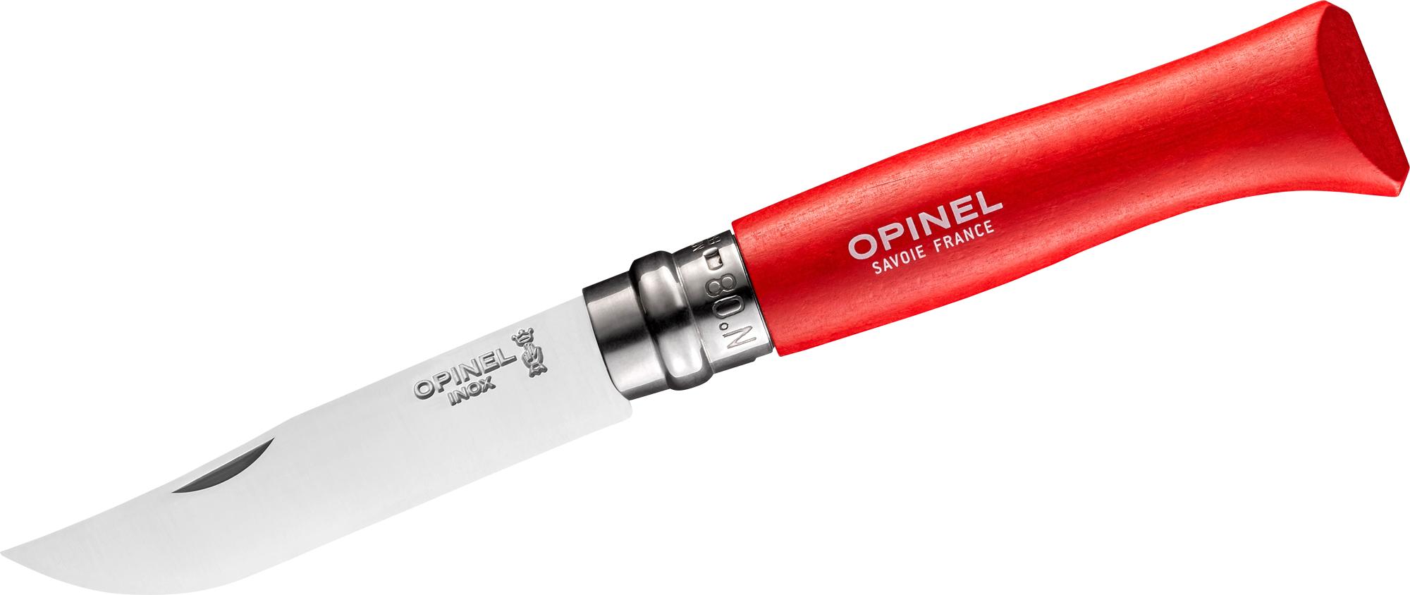 Opinel N°08 Taschenmesser Klingenlänge 8,5 cm rot