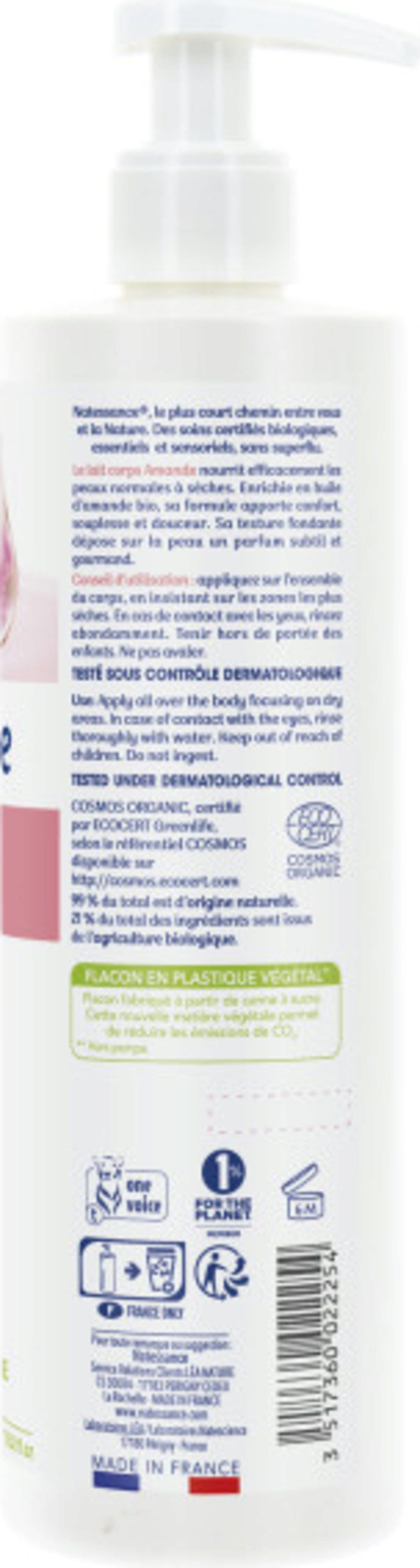 Natessance  Körpermilch Mandel, 400 ml