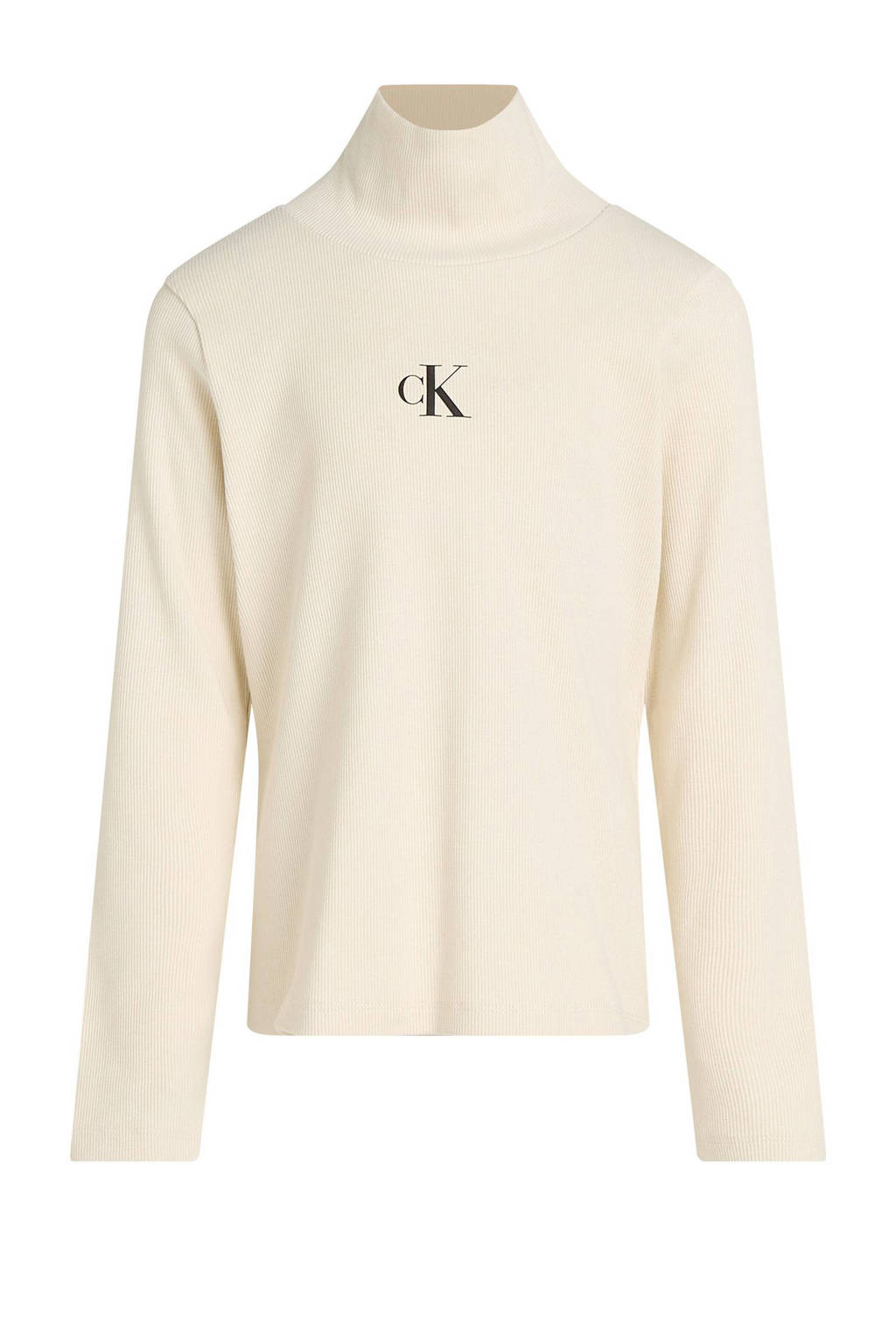 Calvin Klein coltrui ecru fijn gebreid