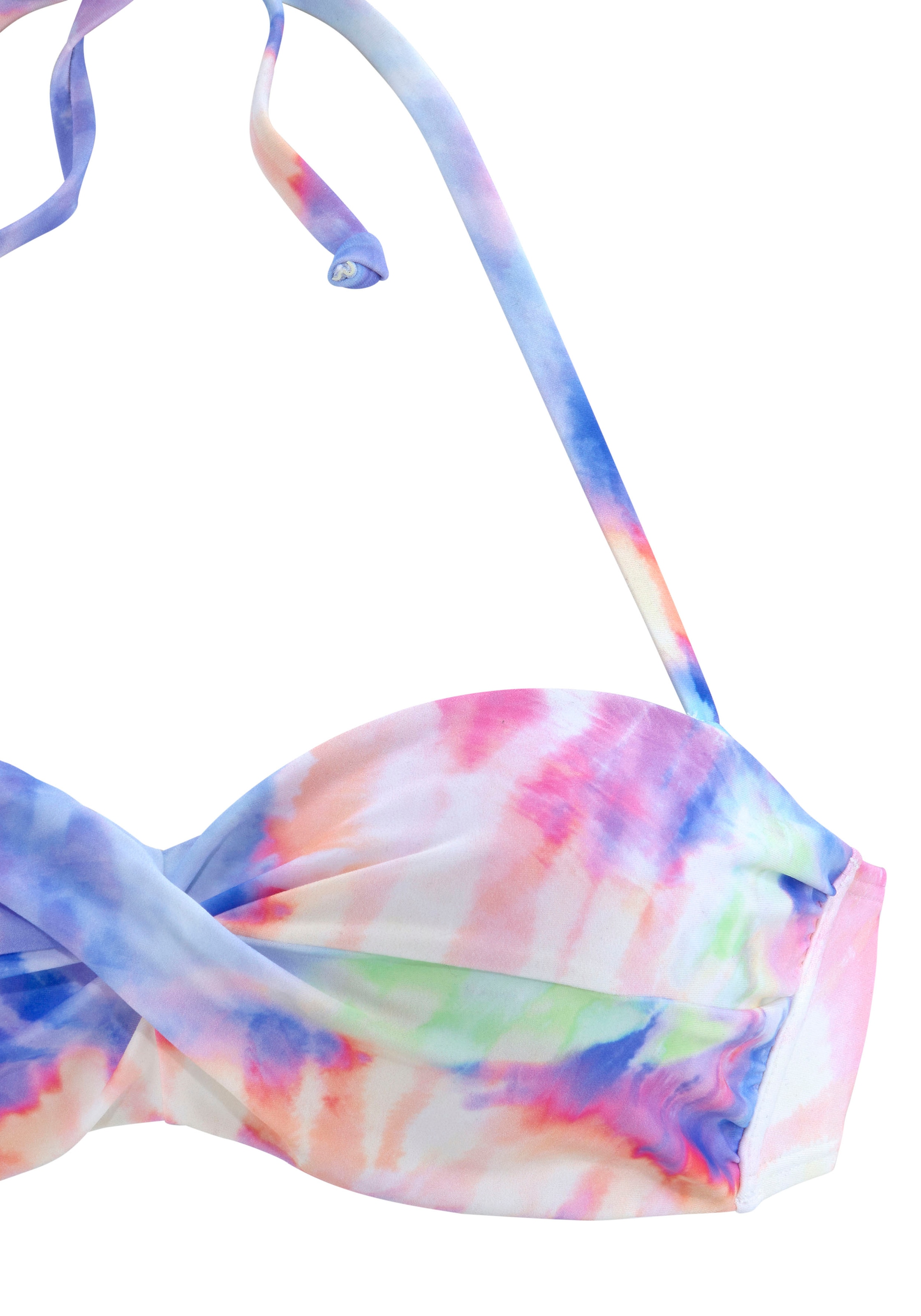 KangaROOS Bügel-Bandeau-Bikini , bedruckt, abnehmbare Träger, wattierte Cups