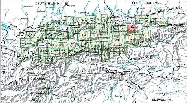 ALPENVEREIN - 14 DACHSTEINGEBIRGE 1 25 000