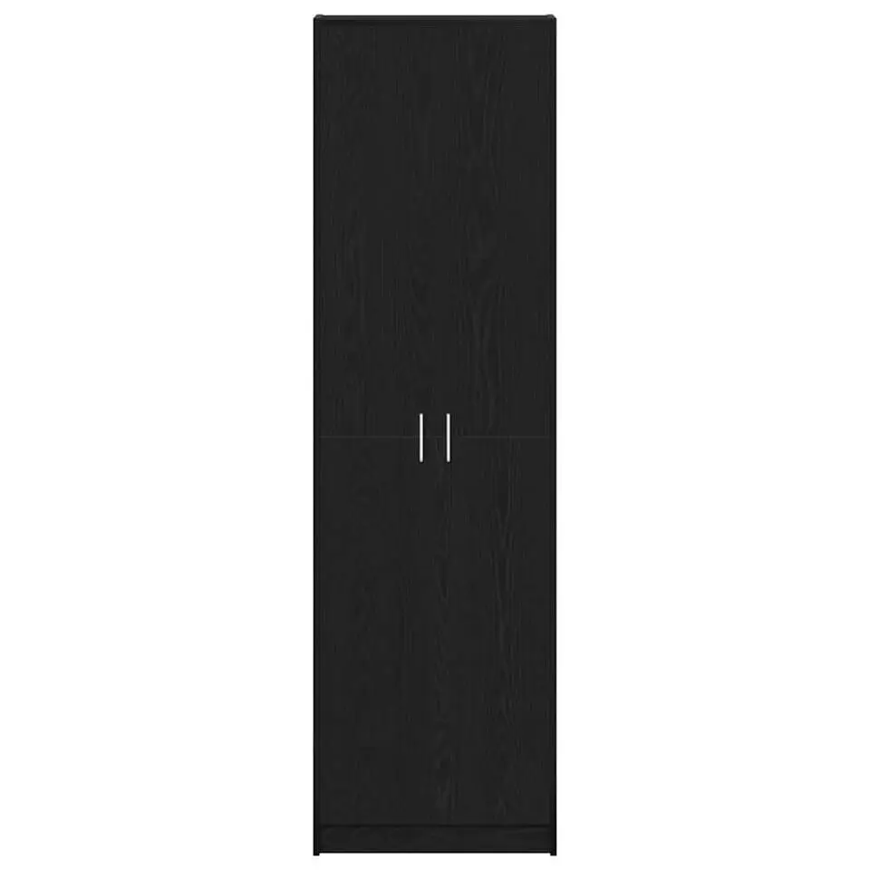 vidaXL - 2-deurs Kledingkast met planken - Hout - Zwart eiken - 55x25x189 cm