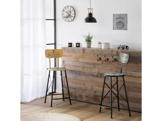 Horloge murale en bois blanc d34x2h
