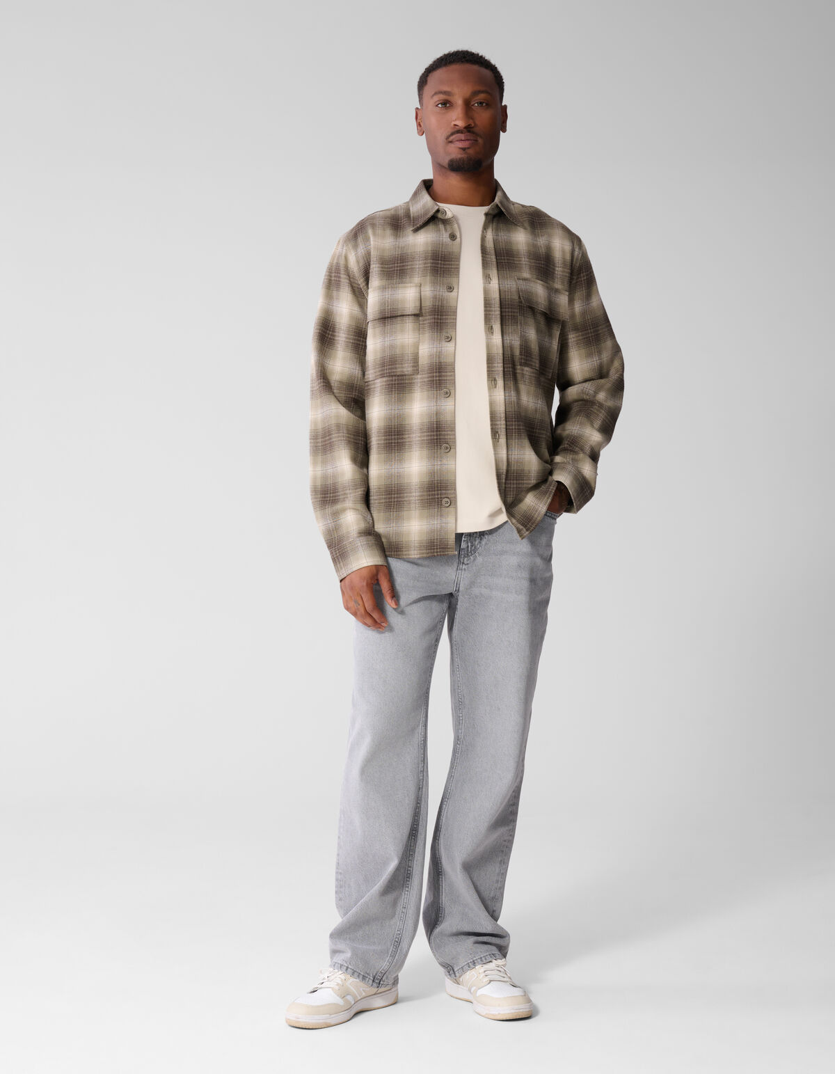 Check Overshirt Groen