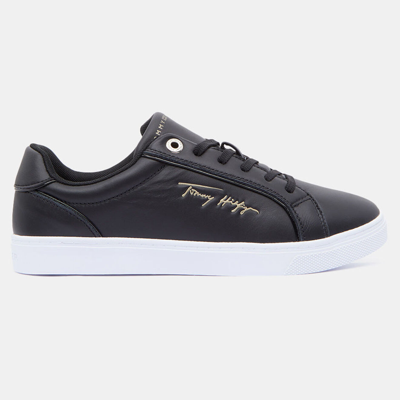 Tommy Hilfiger Baskets en Cuir Signature Piping noires