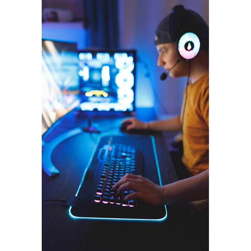 SureFire Silent Flight RGB-680 Tapis de souris de jeu Noir