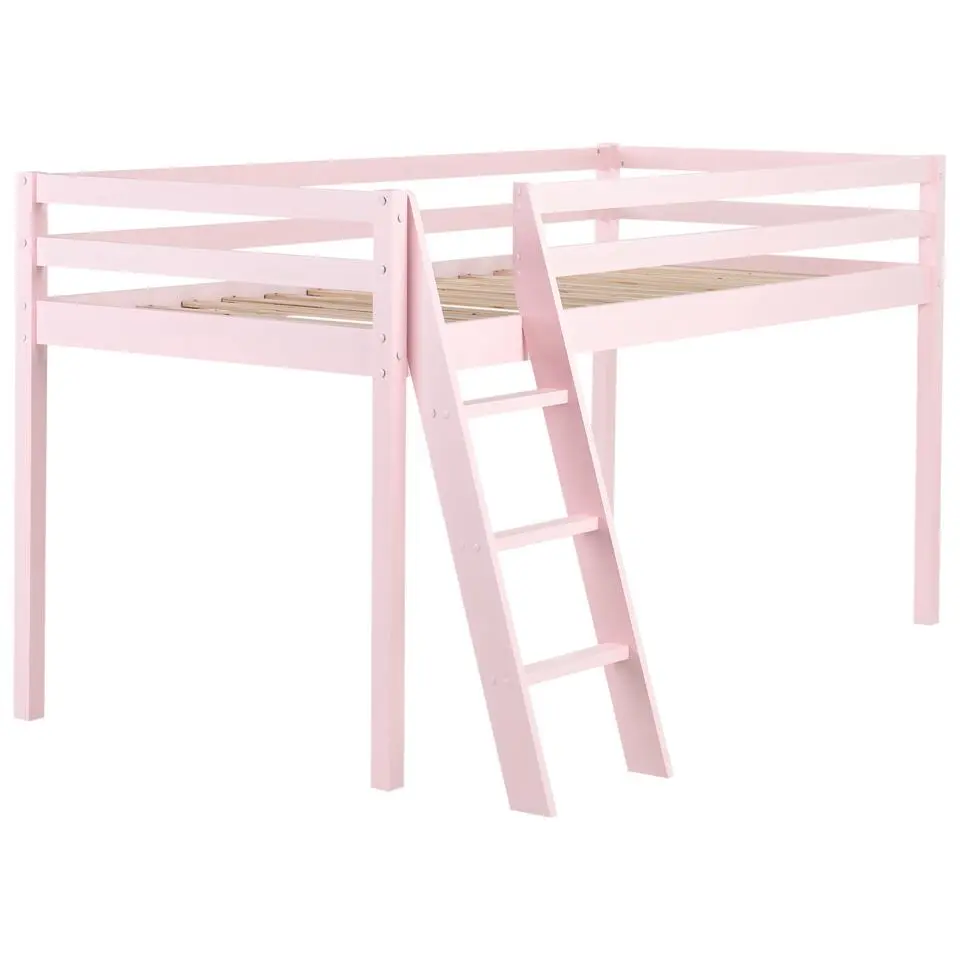 ASCOUX - Kinderbed - Roze - 90 x 200 cm - Dennenhout