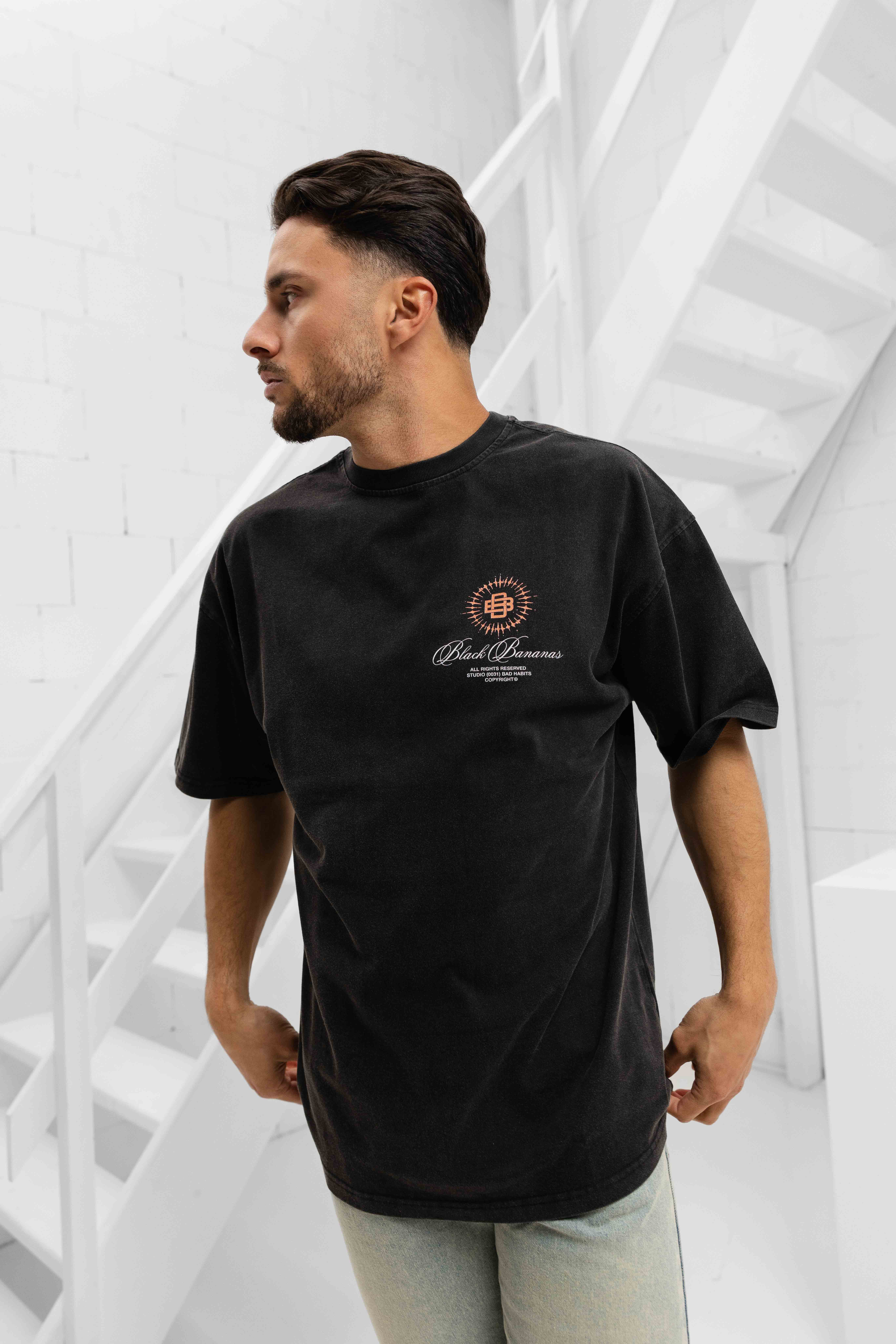 Black Bananas Heaven T-Shirt Heren Zwart