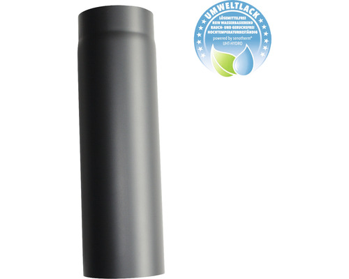 Bertrams kachelpijp Ø 180 mm senotherm gelakt zwart metallic 0,25 m