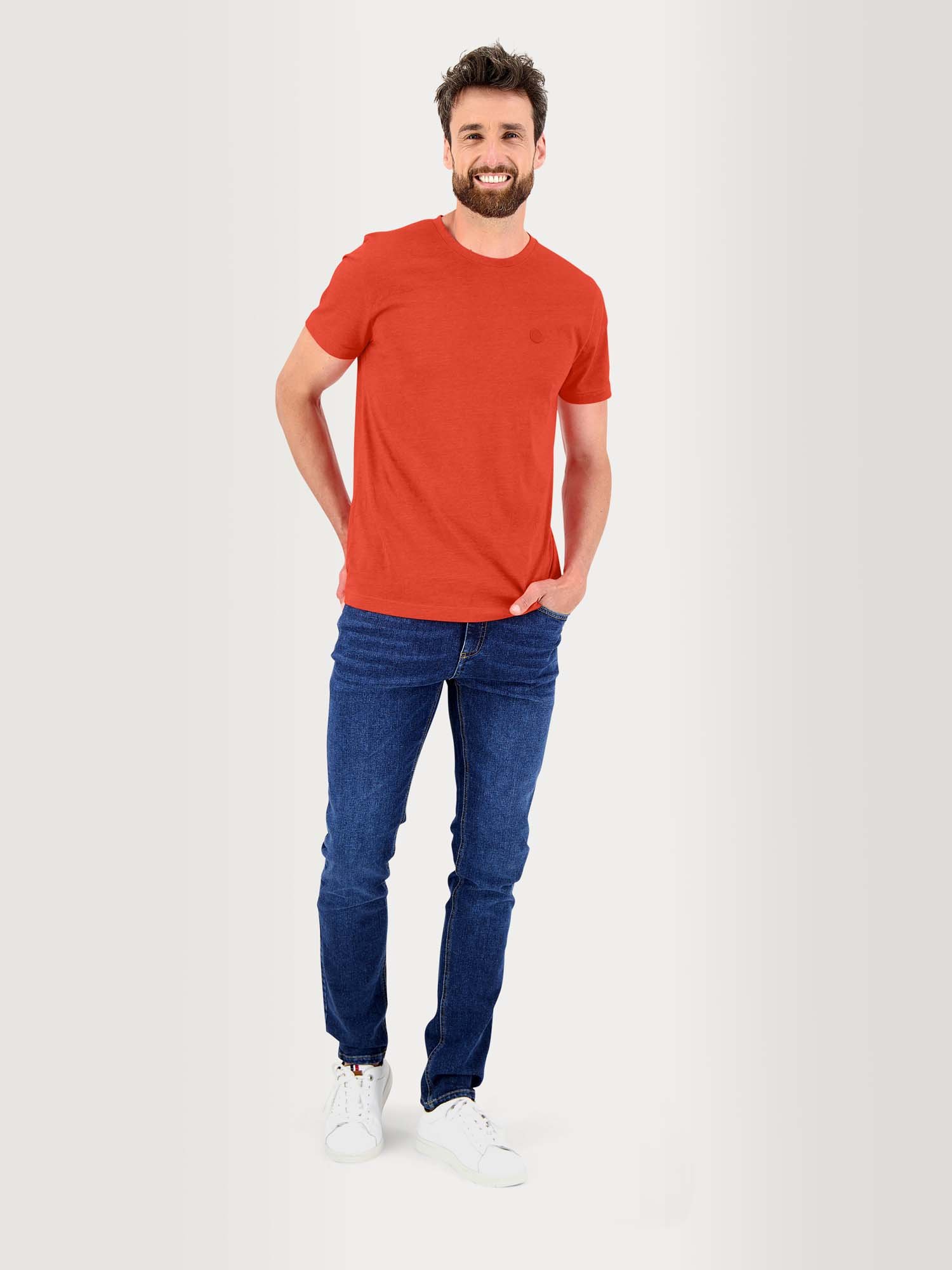 Tee Shirt Homme Manches Courtes Rouge