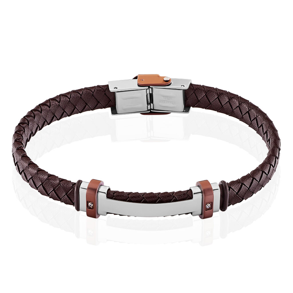 Bracelet Acier Blanc Ludovic Oxyde De Zirconium