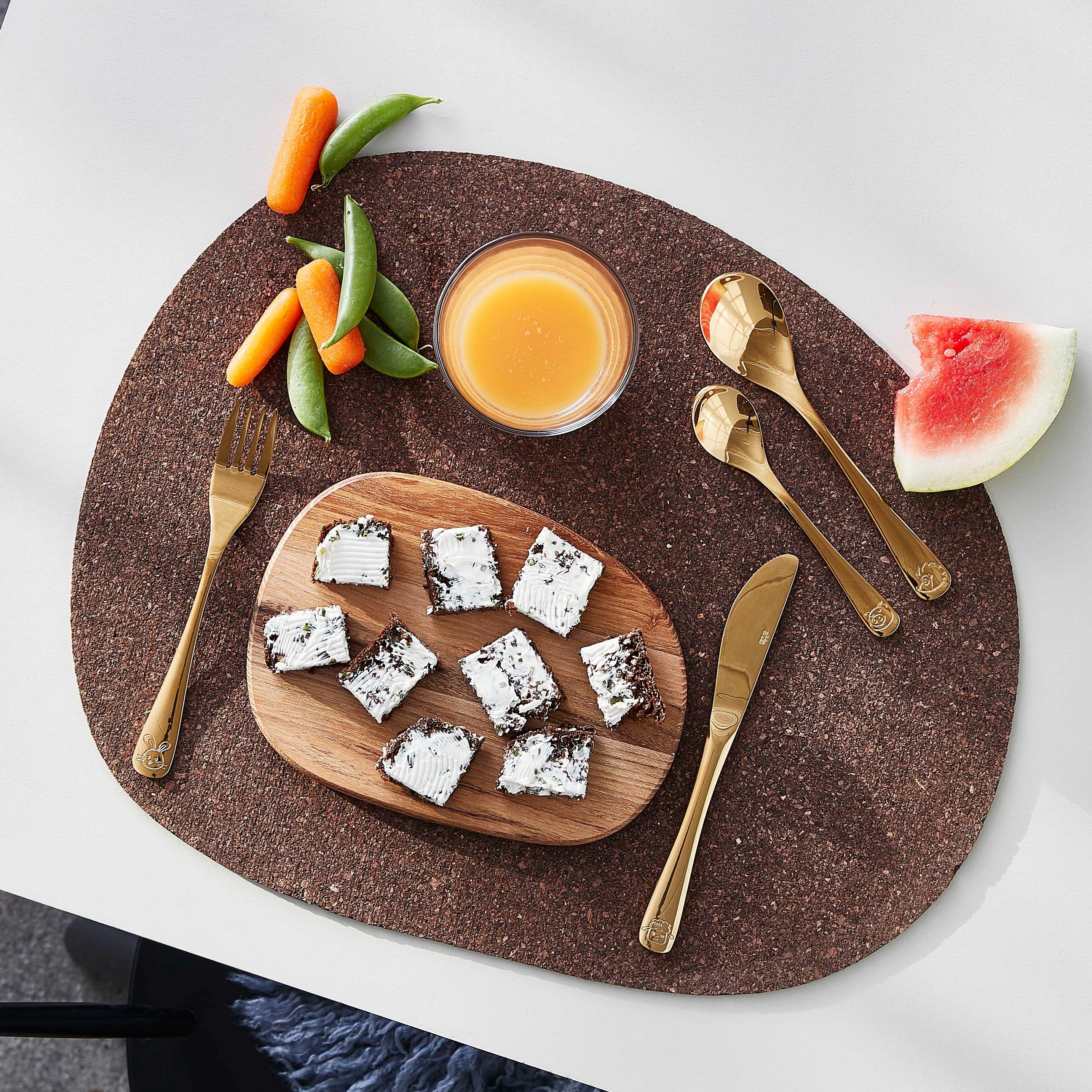 RAW  Teak smørebræt, natur - 2 stk.