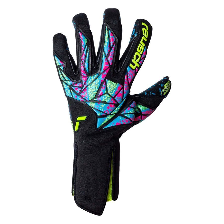 Reusch Gants de Gardien Attrakt Fusion Strapless - Noir/Jaune/Vert/Bleu