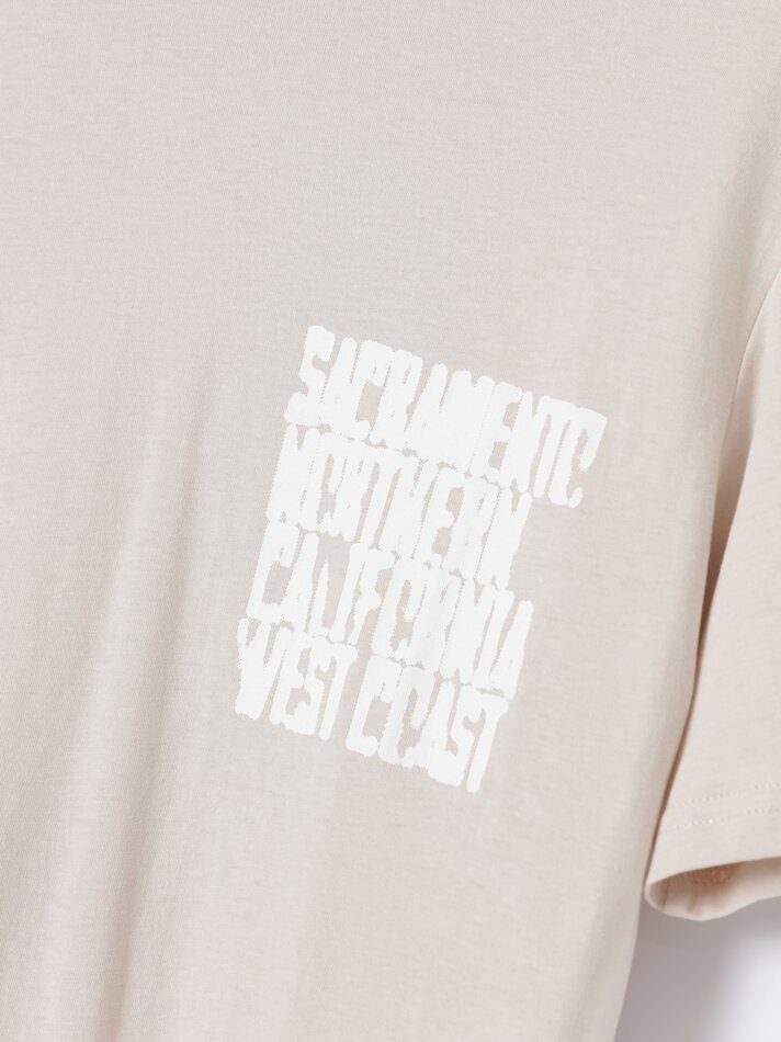 Camiseta estampada - Areia