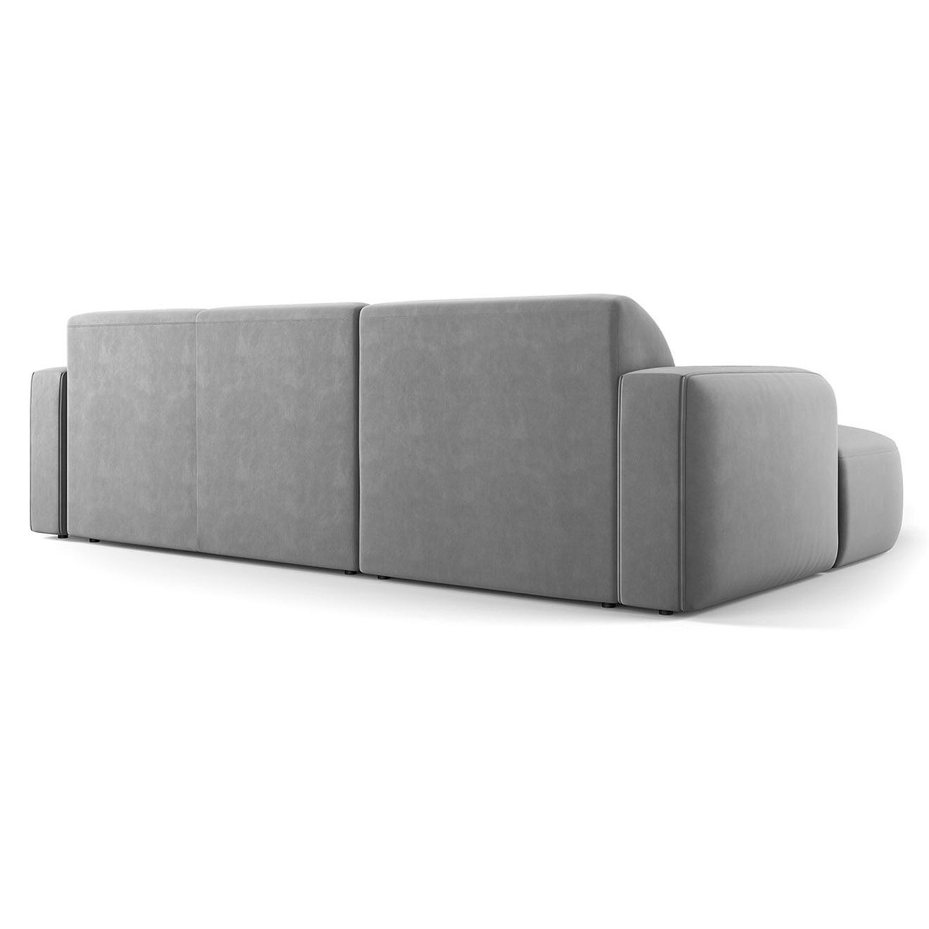Mazzini Sofas Canapé d'angle gauche Velours Jasmin 4 Places gris - 250x170x72 cm