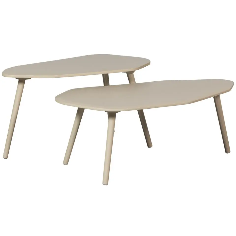 WOOOD Davina Bijzettafels - MDF - Dust - 40x90x50