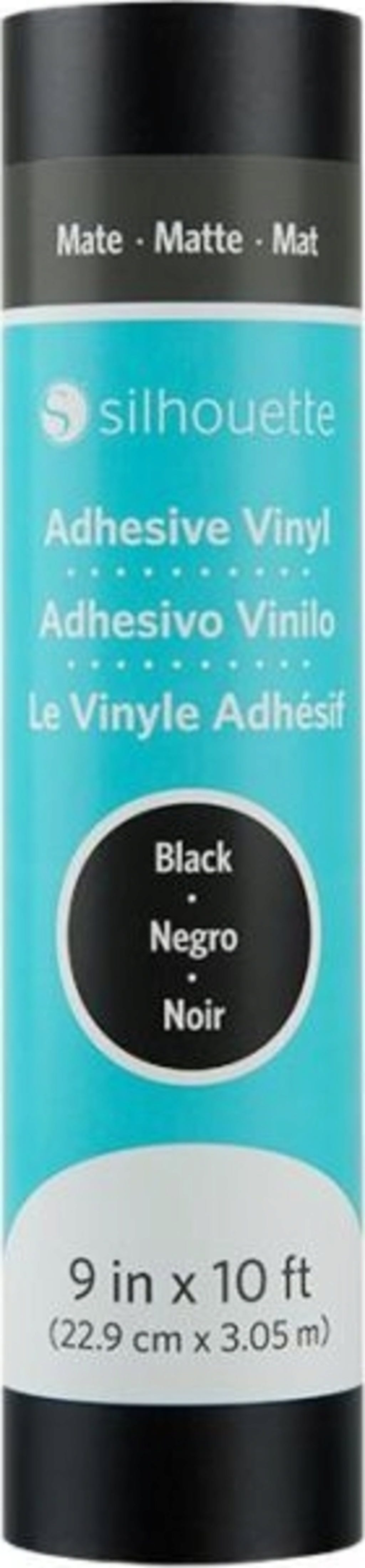Silhouette  Matte Removable Vinyl - 22,9 cm x 3 m, Black    Vielseitiger Bastelfreund für kreative Projekte